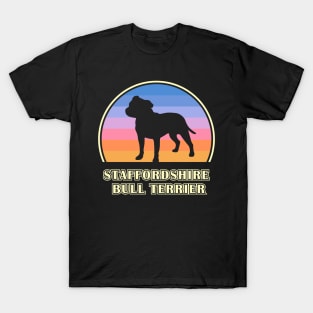 Staffordshire Bull Terrier Vintage Sunset Dog T-Shirt